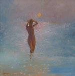 Late swim oil on canvas