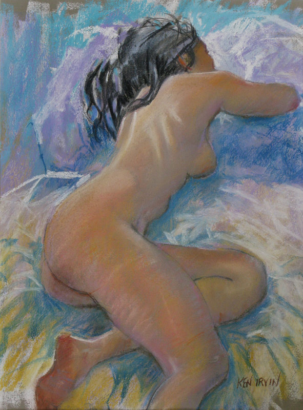 Sleeping Figure pastel on paper